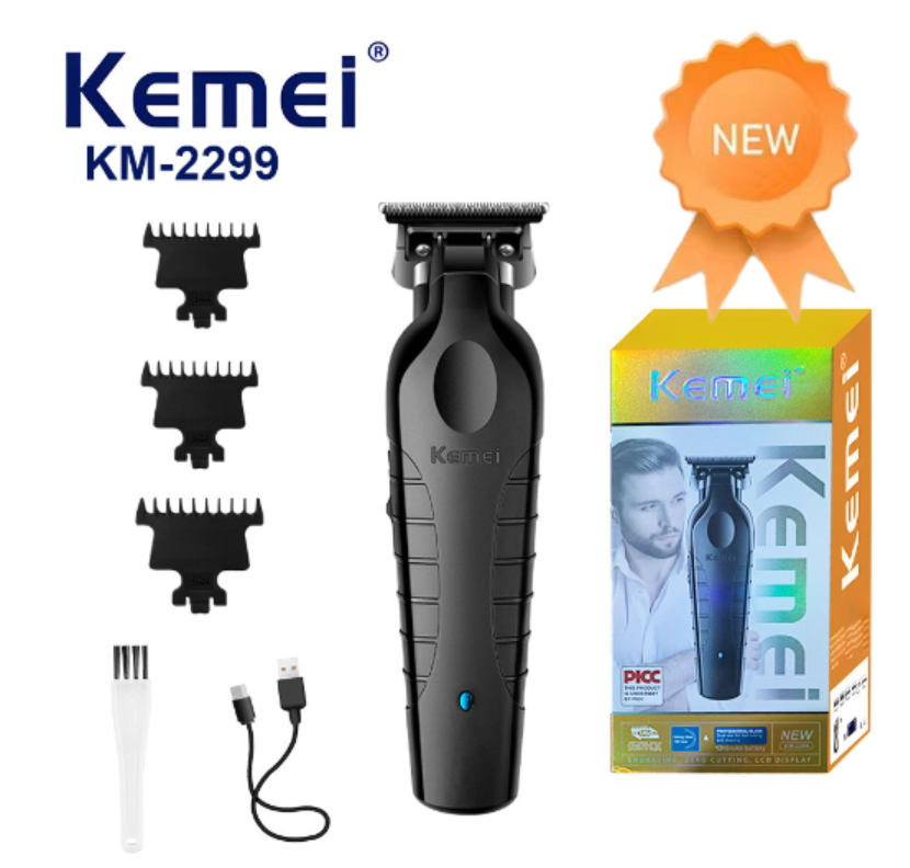 Kemei Professional Hair Clipper Set – Cordless Barber Hair Clippers &amp; Trimmer Kit